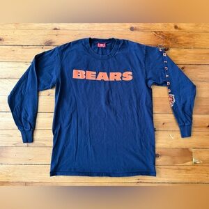 Vintage Chicago Bears Long Sleeve T Shirt Adult Medium Blue NFL Apparel NFL Tag